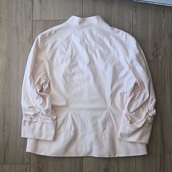 Chico's Light Pink Faux Reptile Print Jacket - Picture 2 of 8